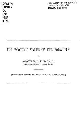 The economic value of the bobwhite