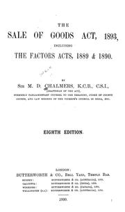 The Sale of Goods Act, 1893