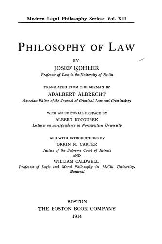 Philosophy of law