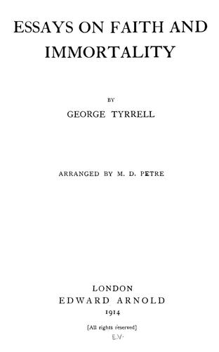 Essays on faith and immortality
