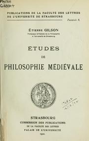 Études de philosophie médiévale