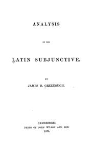 Analysis of the Latin subjunctive