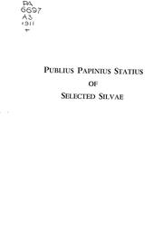 Selected Silvae of Publius Papinius Statius