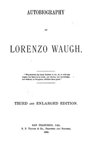 Autobiography of Lorenzo Waugh