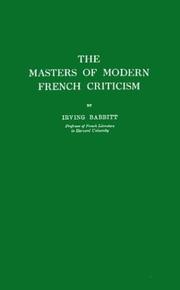 The masters of modern French criticism