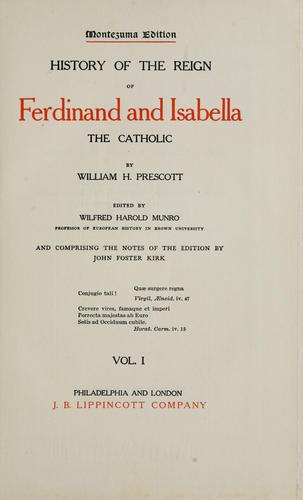 History of the reign of Ferdinand and Isabella, the Catholic