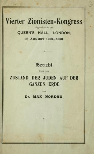 Bericht über den Zustand der Juden auf der ganzen Erde