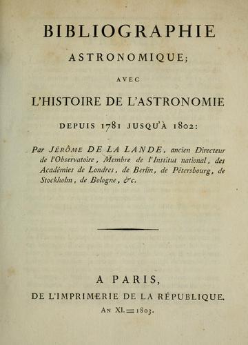 Bibliographie astronomique