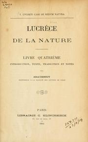 De la nature, Livre Quatrième