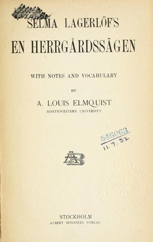 En herrgårdssägen