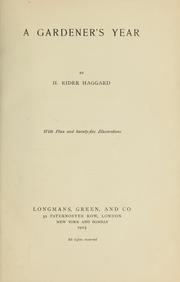 A gardener's year