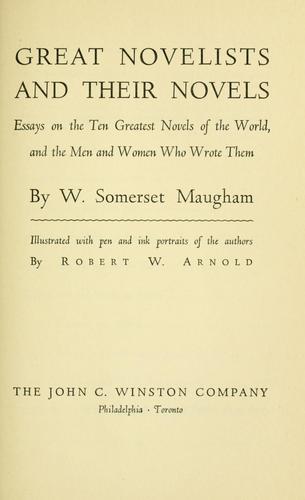 Great novelists and their novels