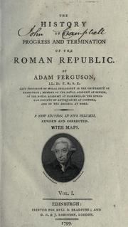 The history of the progress and termination of the Roman Republic