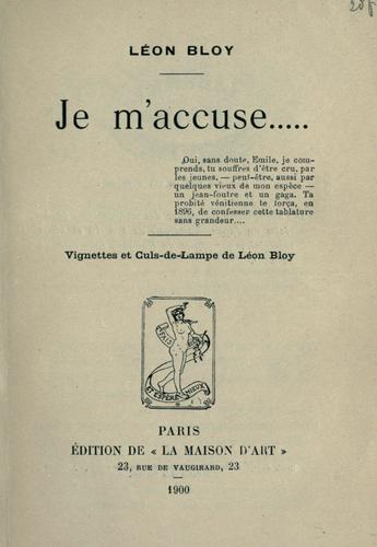 Je m'accuse ...