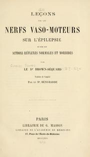 Leçons sur les nerfs vaso-moteurs