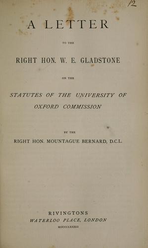 A letter to the Right Hon. W.E. Gladstone