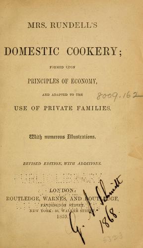Mrs. Rundell's domestic cookery
