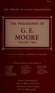 The Philosophy of G. E. Moore. --