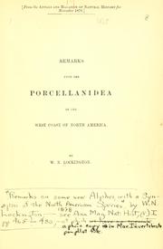 Remarks upon the Porcellanidae of the West Coast of North America