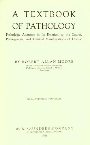 A textbook of pathology