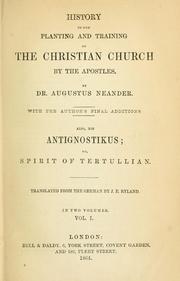 History of the planting and training of the Christian Church by the apostles