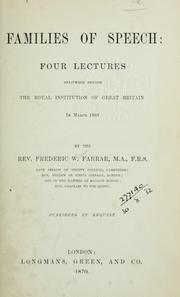 Families of speech