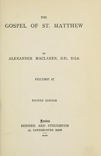 The Gospel of St. Matthew