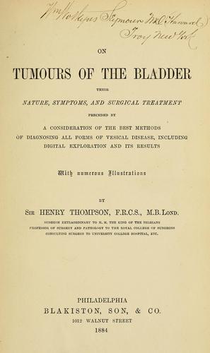 On tumours of the bladder