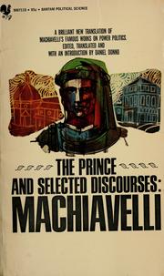 The prince, and selected discourses