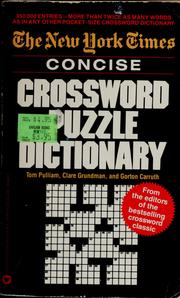 The New York Times concise crossword puzzle dictionary