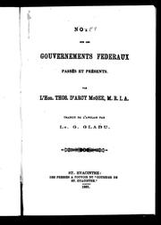 Not[es] sur les gouvernements fédéraux passés et présents