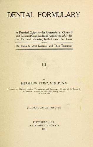 Dental formulary