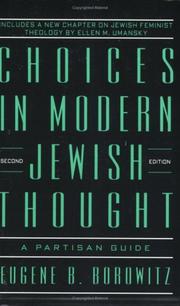 Choices in modern Jewish thought