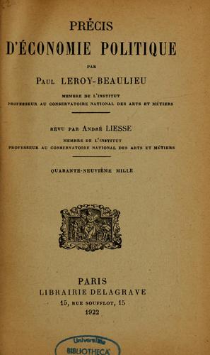 Précis d'économie politique