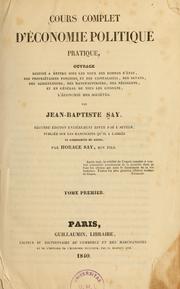 Cours complet d'économie politique pratique