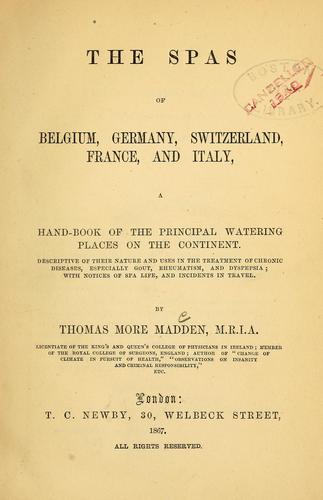 The spas of Belgium, Germany, Switzerland, France, and Italy