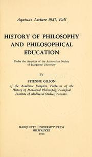History of philosophy and philosophical education
