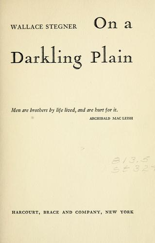 On a darkling plain