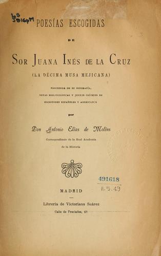 Poesías escogidas de sor. Juana Inés de la Cruz