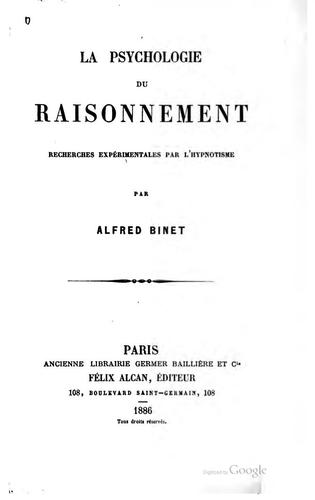 La psychologie du raisonnement