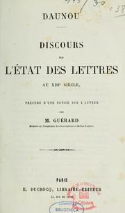 Discours sur l'état des lettres au XIIIe siècle