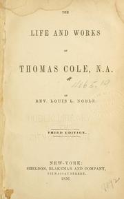 The life and works of Thomas Cole