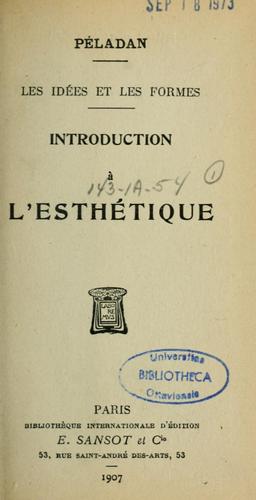 Introduction à l'esthétique