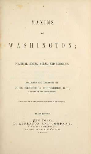 Maxims of Washington