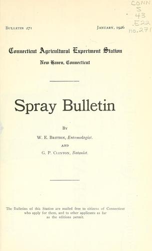 Spray bulletin