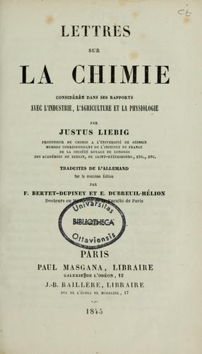 Lettres sur la chimie