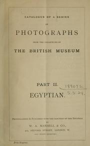Catalogue of a series of photographs, from the collections of the British Museum
