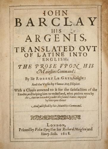 Iohn Barclay his Argenis