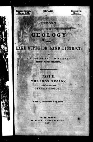 Report on the geology and topography of a portion of the Lake Superior Land District in the state of Michigan