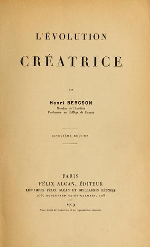 L'Évolution créatrice